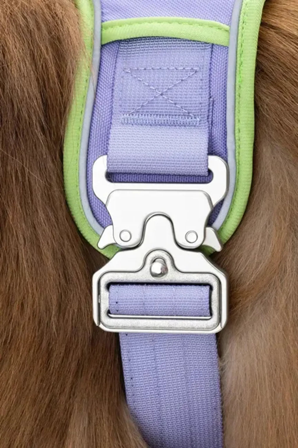 Lavender Garden Ultimate Dog Harness by Aria the Fox, adjustable pet harness with floral lavender design for small to medium dogs.