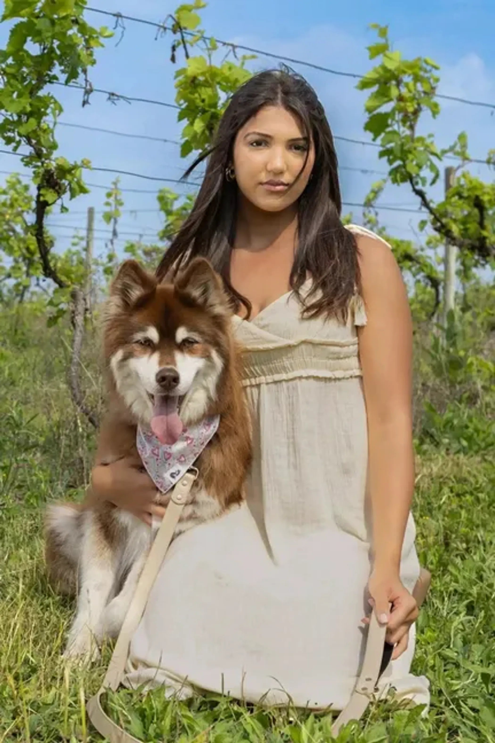 Vegan leather dog leash from Aria the Fox with a sleek design, perfect for stylish and durable pet walking accessories.