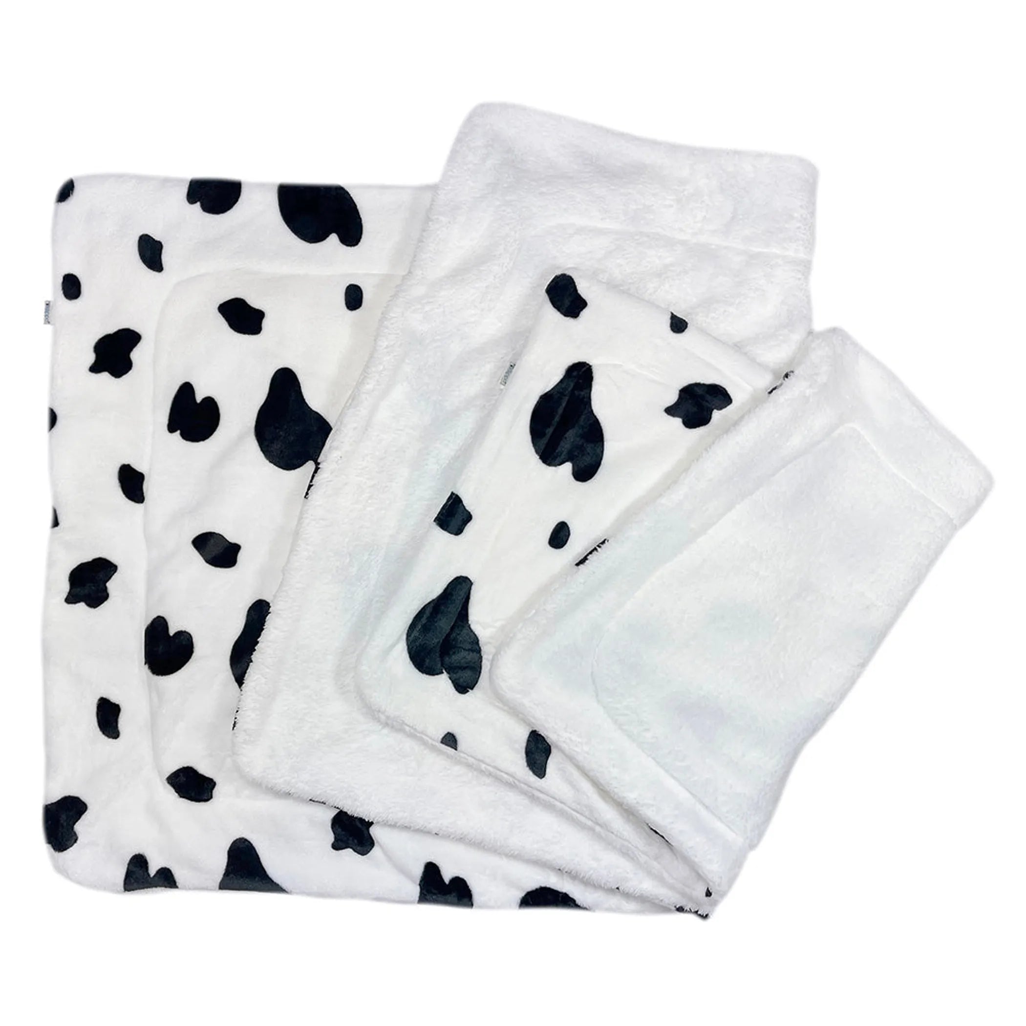 Soft, plush Moo Cow blanket for dogs by Klippo Pet Inc, featuring a cozy, cow-patterned design for pet comfort.