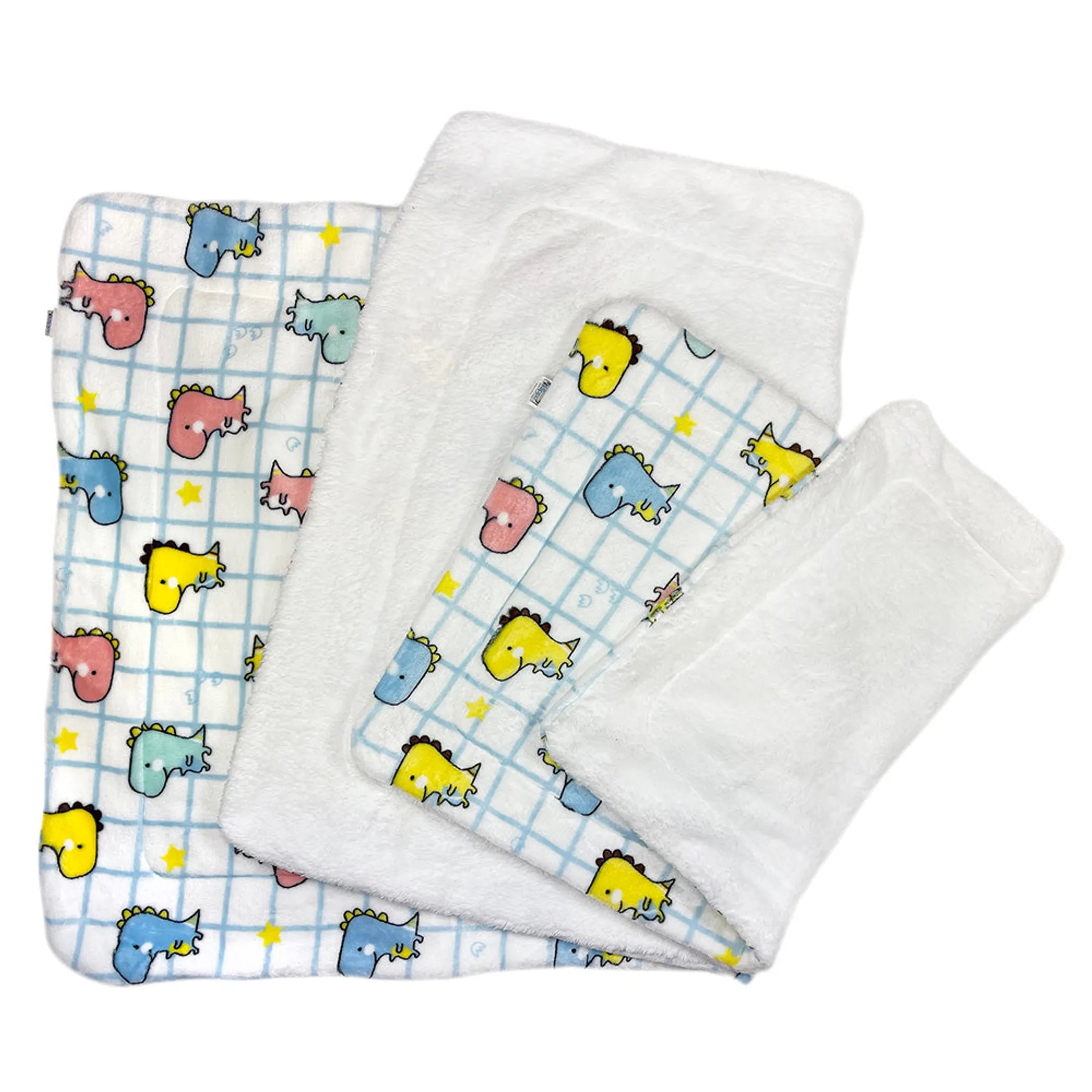 Colorful dinosaur-patterned dog blanket from Klippo Pet Inc, made of ultra plush fabric for cozy comfort.