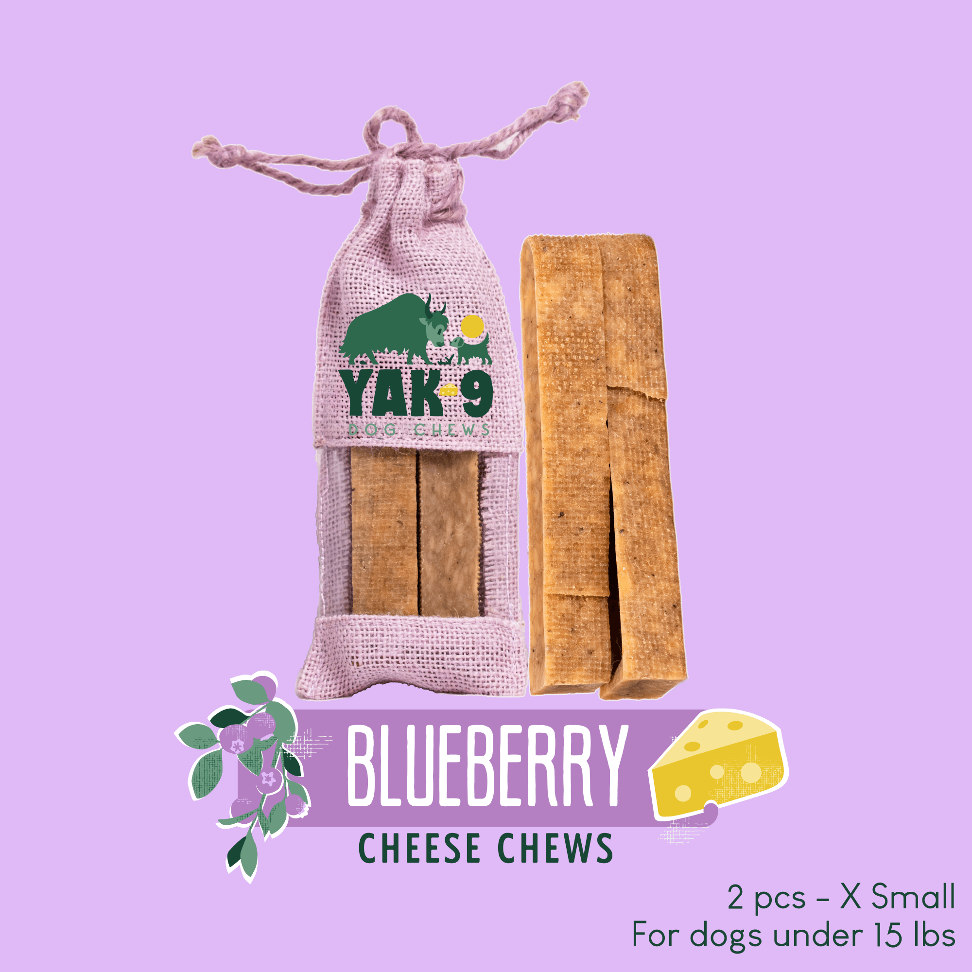 Blueberry Cheese Chews for Dogs