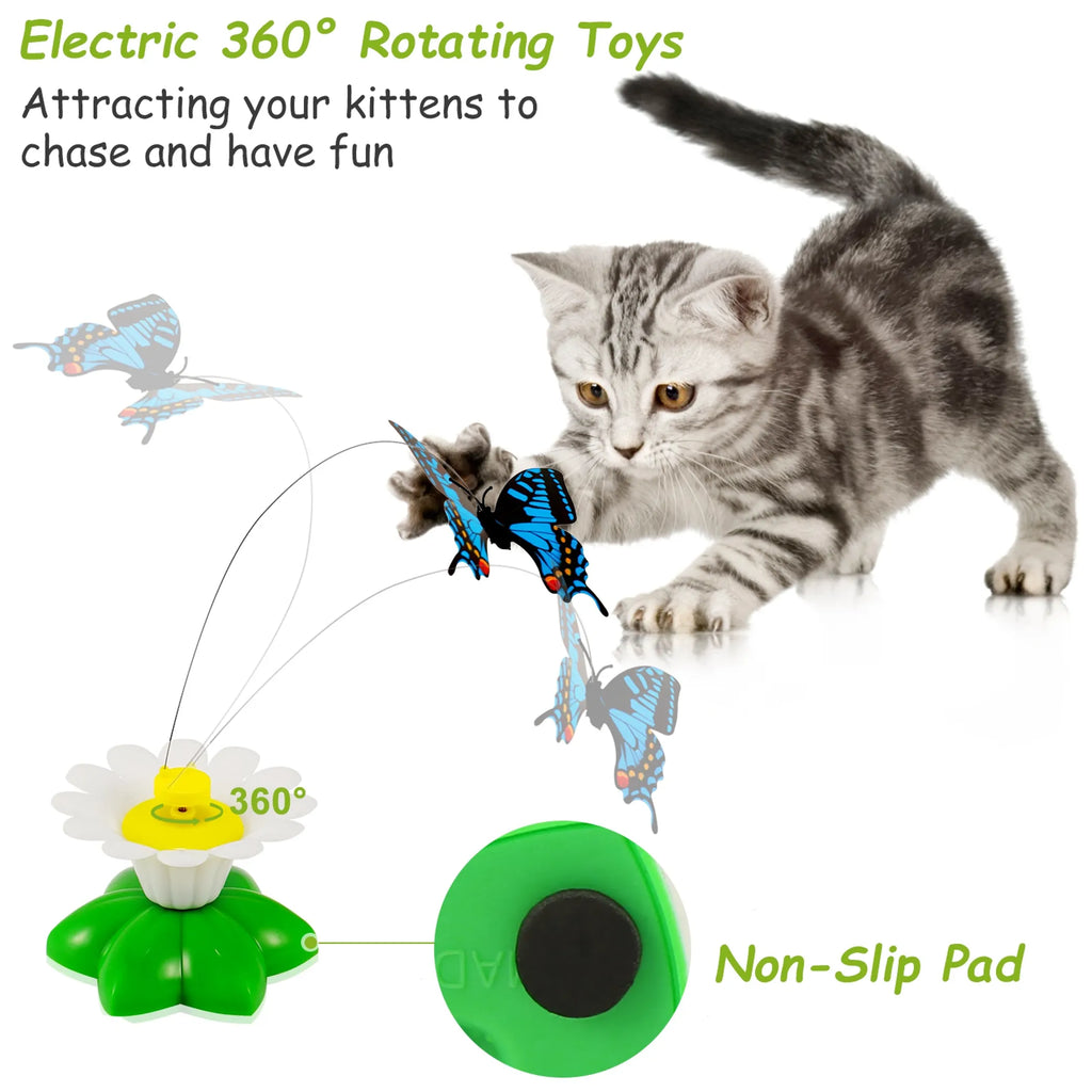 Blue 4-layer interactive cat track tower toy with rolling balls from Linx Group, designed for feline play and stimulation.