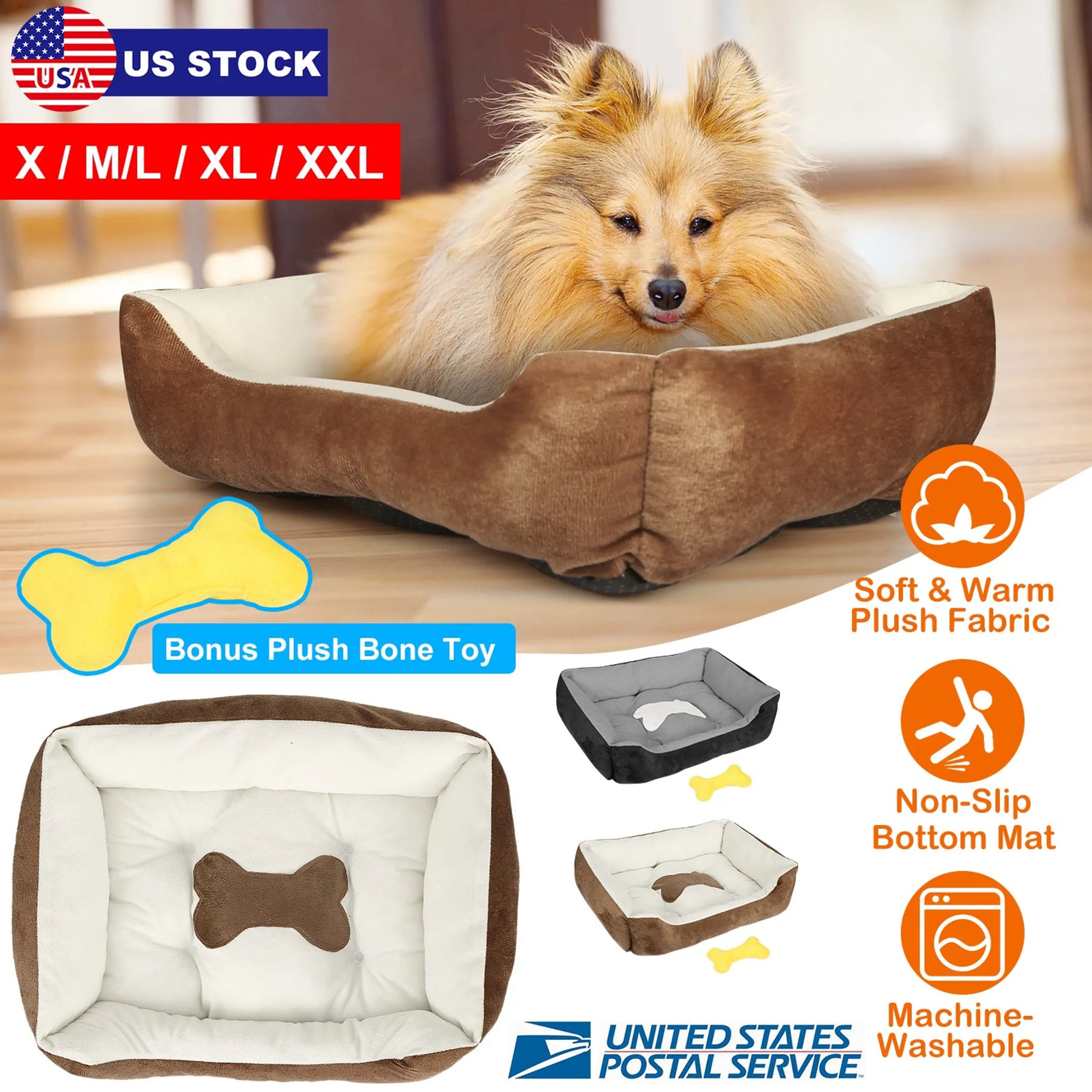 Black XXL fleece puppy dog bed from Linx Group, soft and cozy pet bed designed for comfortable rest and warmth.