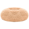 Soft warm fleece puppy dog bed in brown, designed for cozy comfort from Linx Group, ideal for pets needing a calming resting spot.