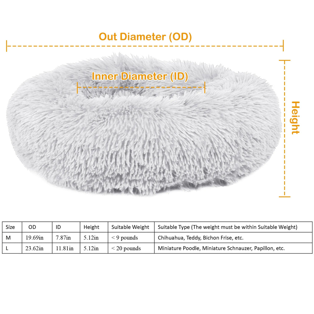Soft warm fleece puppy and cat bed by Linx Group, cozy brown pet bed with plush interior for comfort and relaxation.