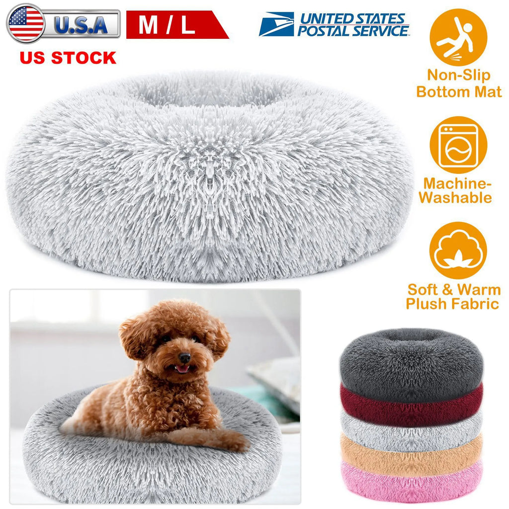 Pink fleece pet bed for puppies and cats, soft and warm, designed for comfort by Linx Group.