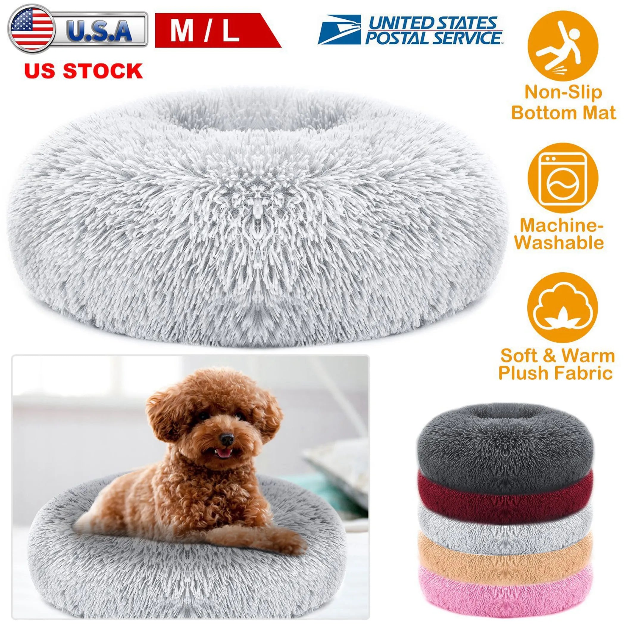 Pink fleece pet bed for puppies and cats, soft and warm, designed for comfort by Linx Group.