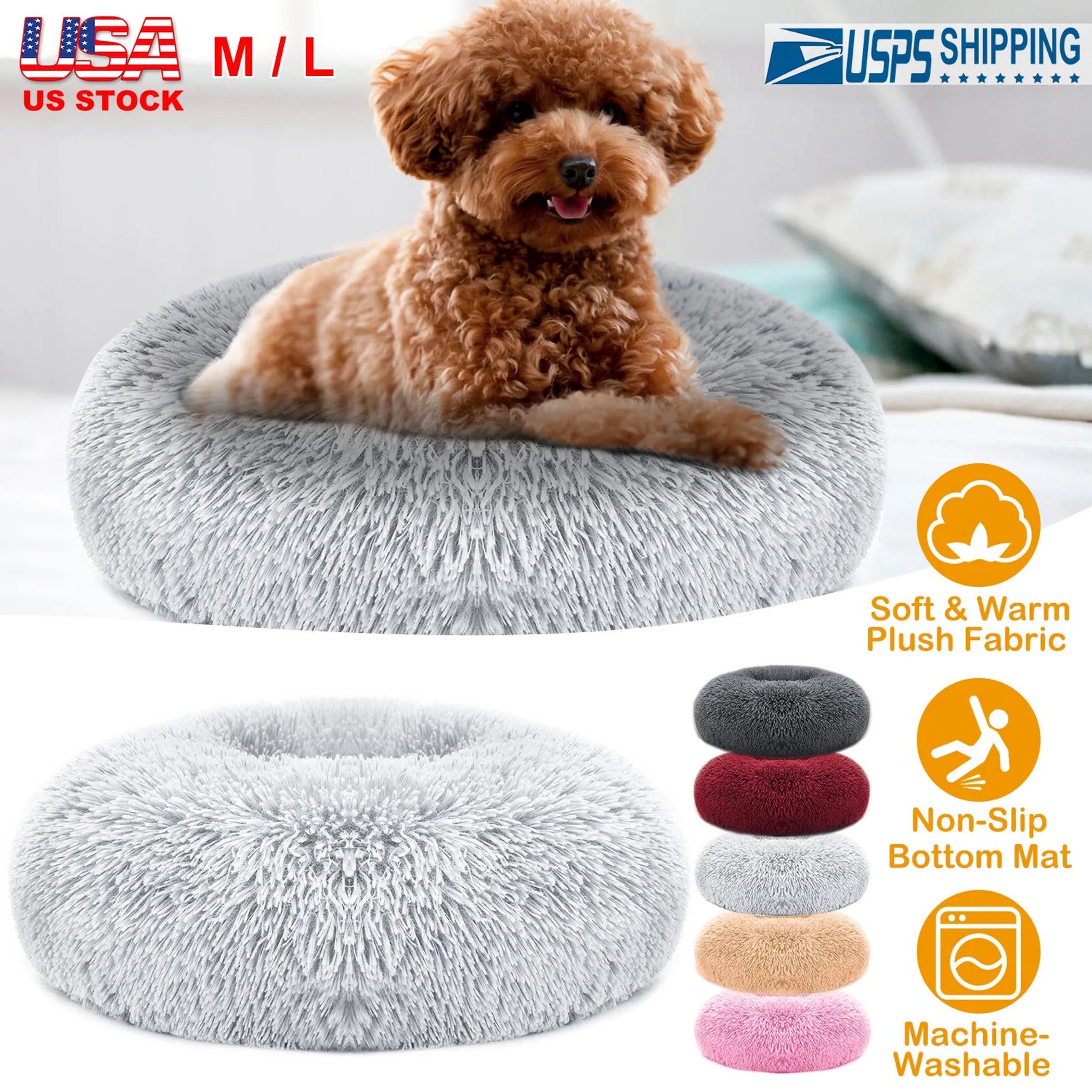 Soft pink fleece pet bed for puppies and cats by Linx Group, cozy and comfortable for small dogs and cats.
