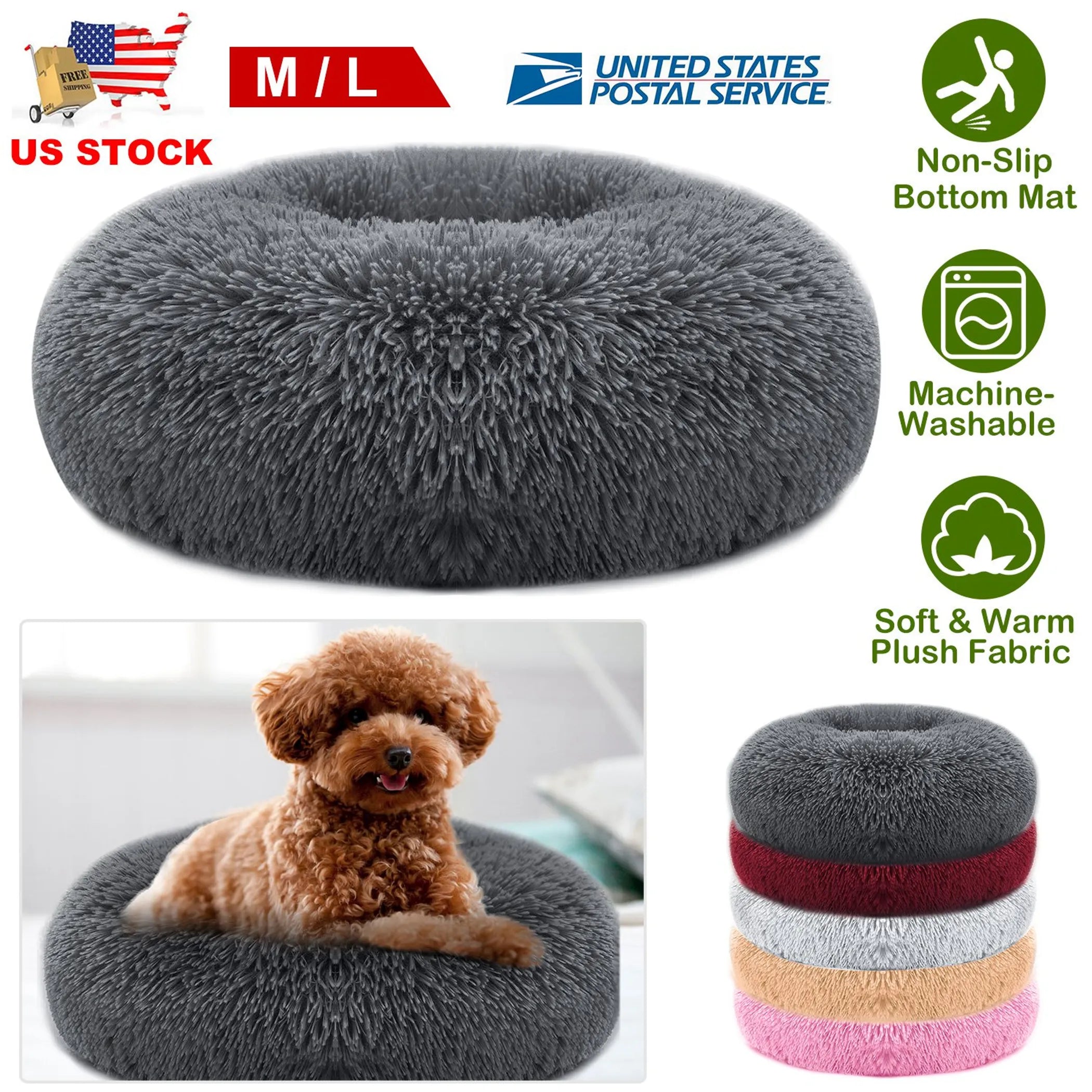 Soft pink fleece pet bed for puppies and cats by Linx Group, featuring a cozy, calming design for comfortable sleep.