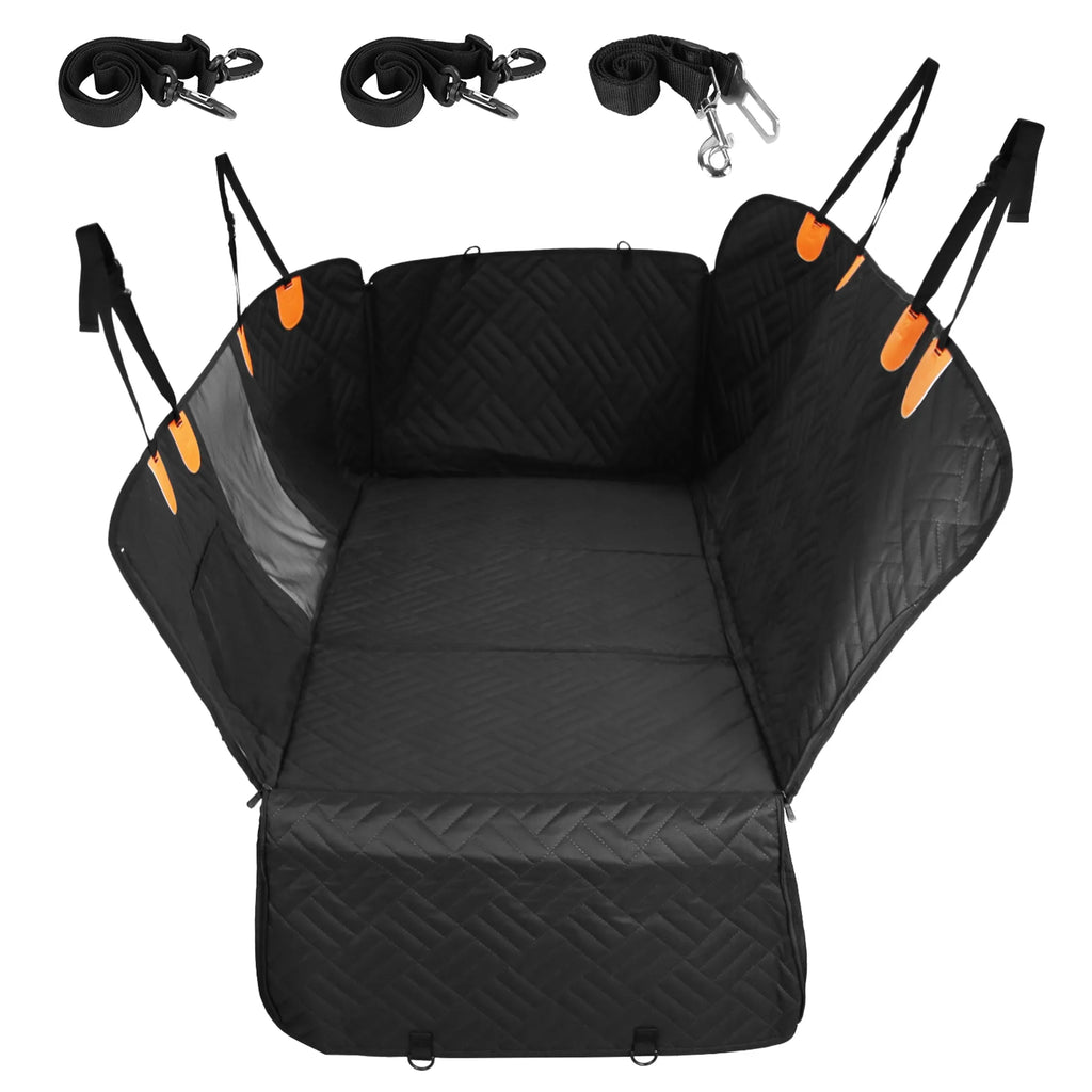 Linx Group dog car seat cover for back seat protection, waterproof travel cover with adjustable straps and quilted padding