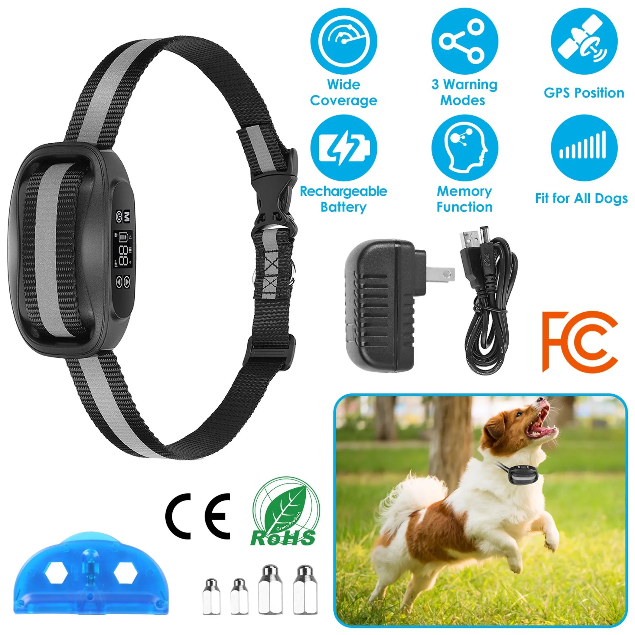 Wireless GPS dog fence system from Linx Group, outdoor pet safety device with digital control and boundary coverage.