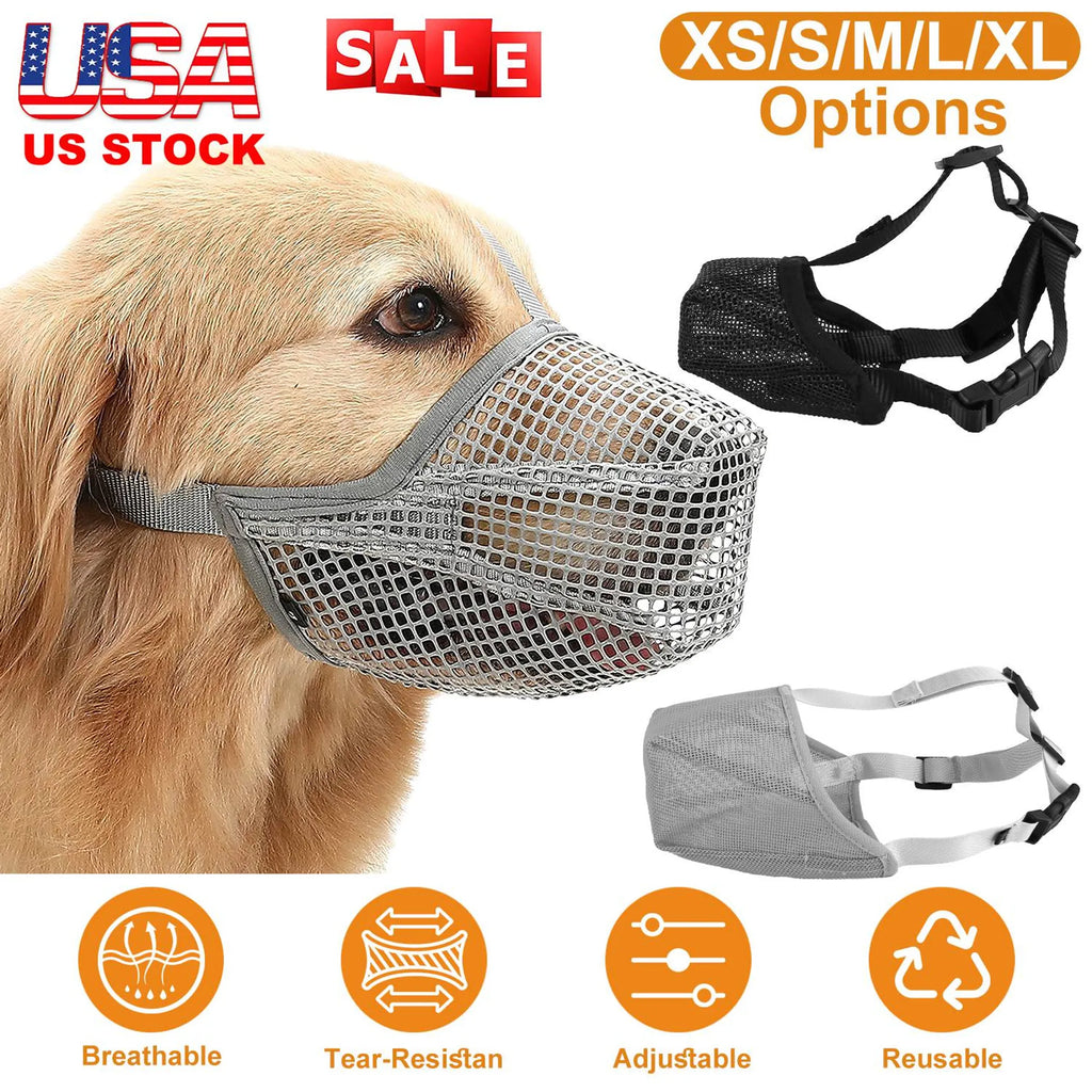 Grey Linx Group pet muzzle mask for dogs, made of breathable material, designed to ensure safety and comfort during grooming or walks.