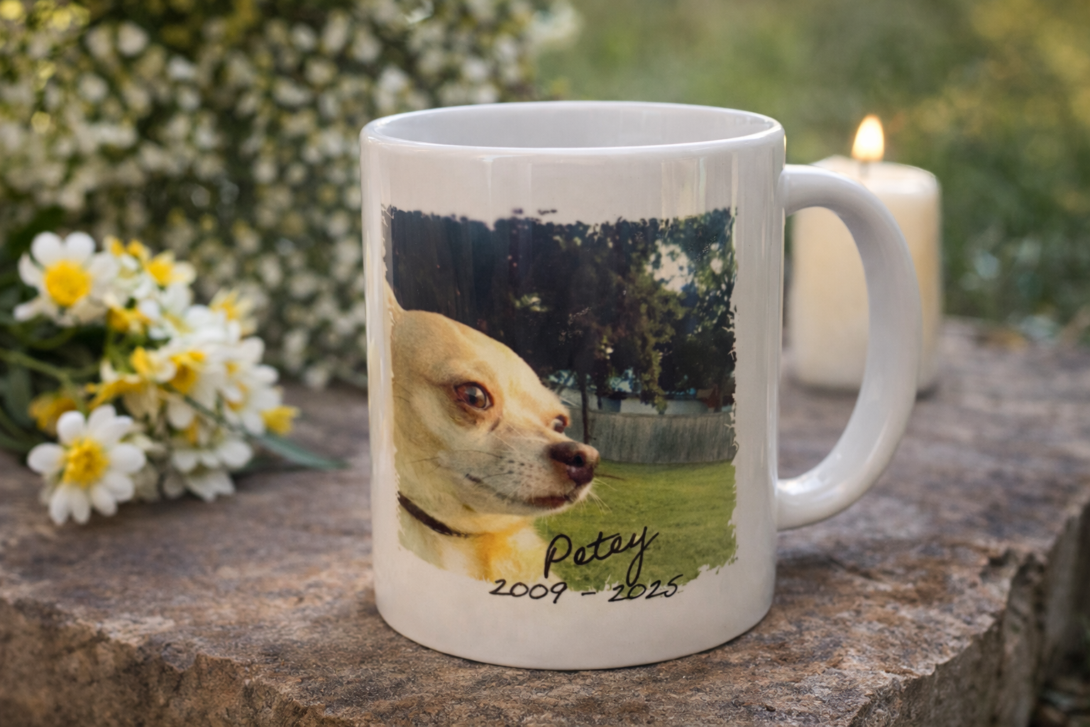 You Left Paw Prints on My Heart Personalized Pet Memorial Mug