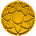 SodaPup Sunflower eTray shallow slow feeder dog bowl for enrichment, featuring a sunflower design and durable pet bowl construction.