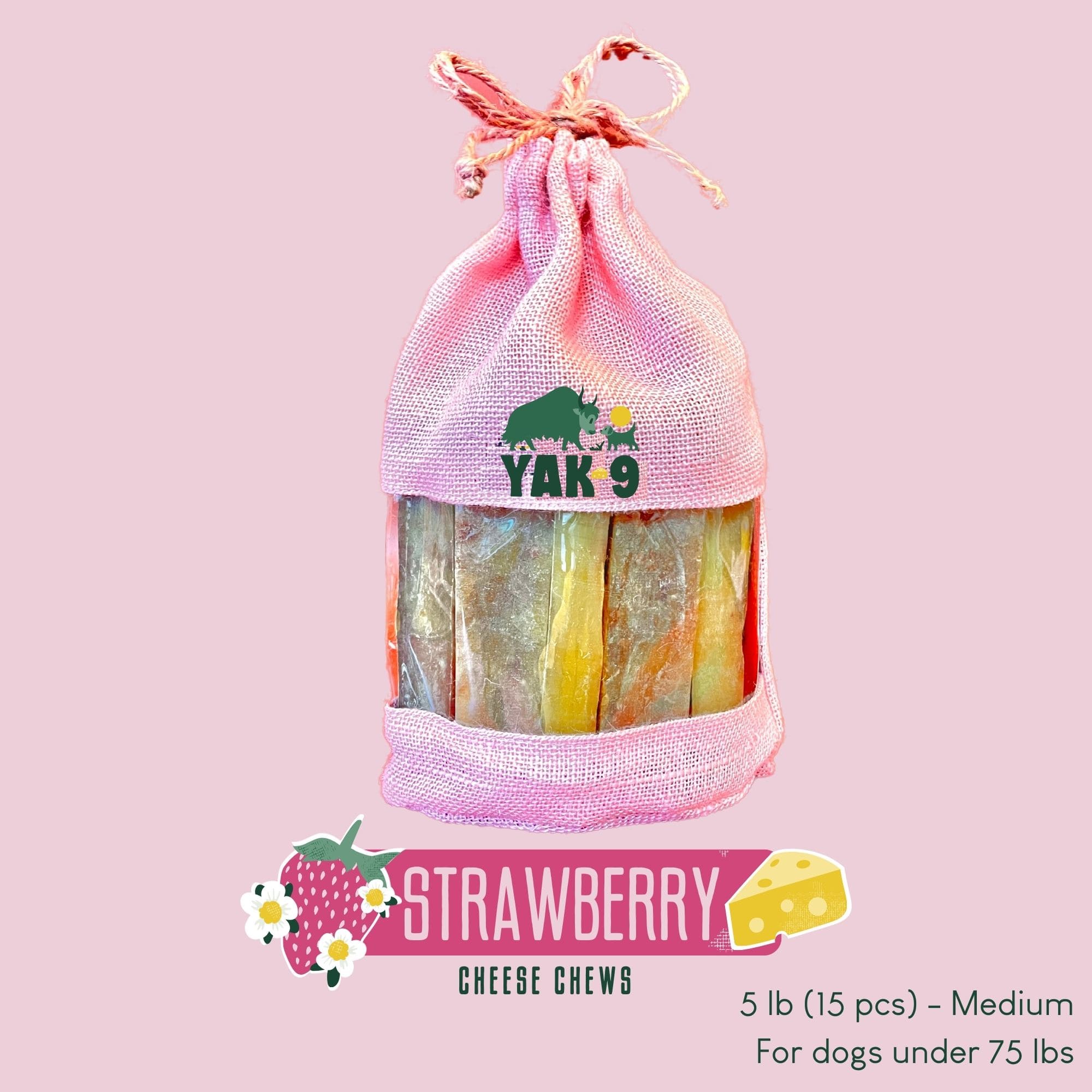 Strawberry Cheese Chews for Dogs