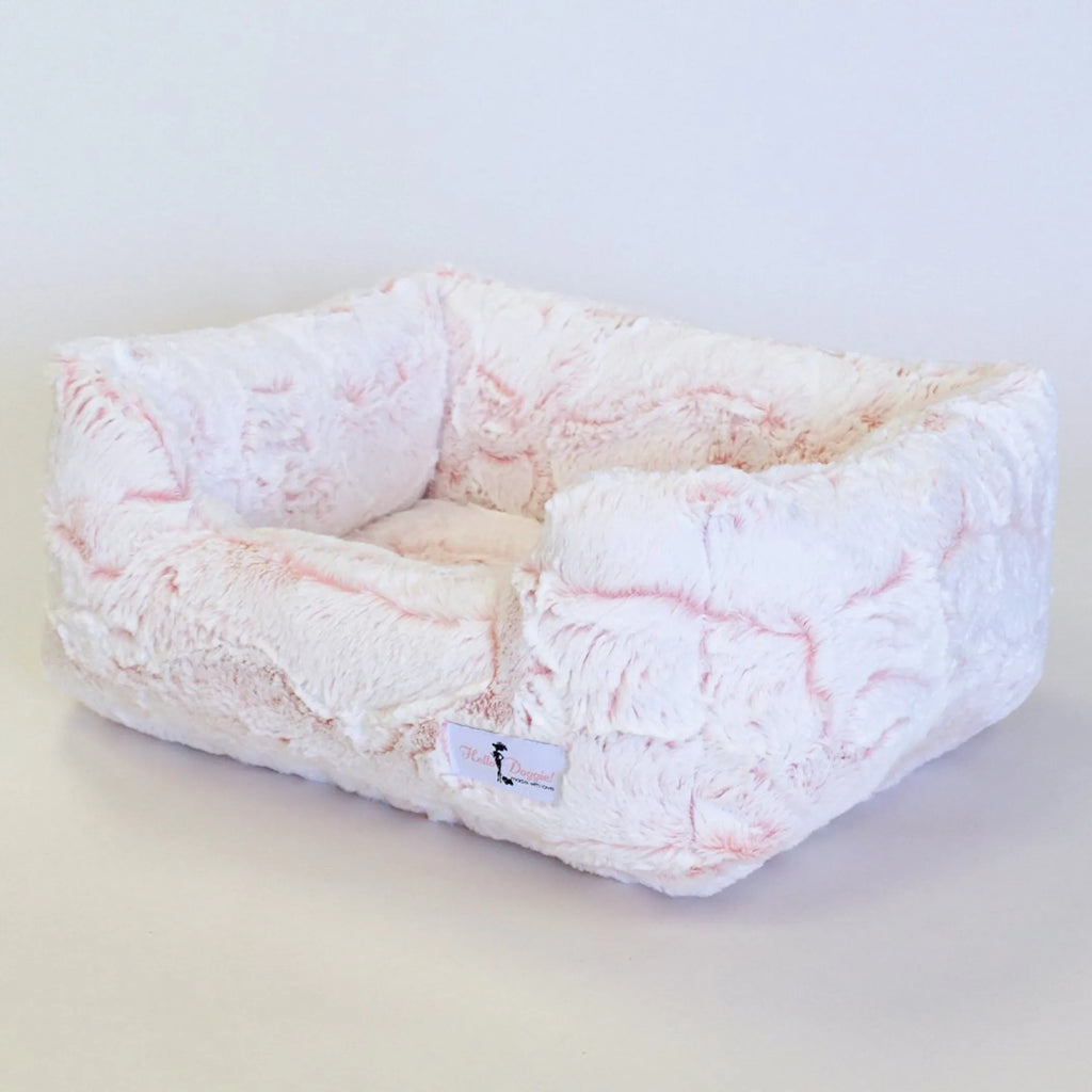 Luxurious soft dog bed from Hello Doggie Inc.'s Whisper Collection featuring plush fabric and cozy design for comfort.