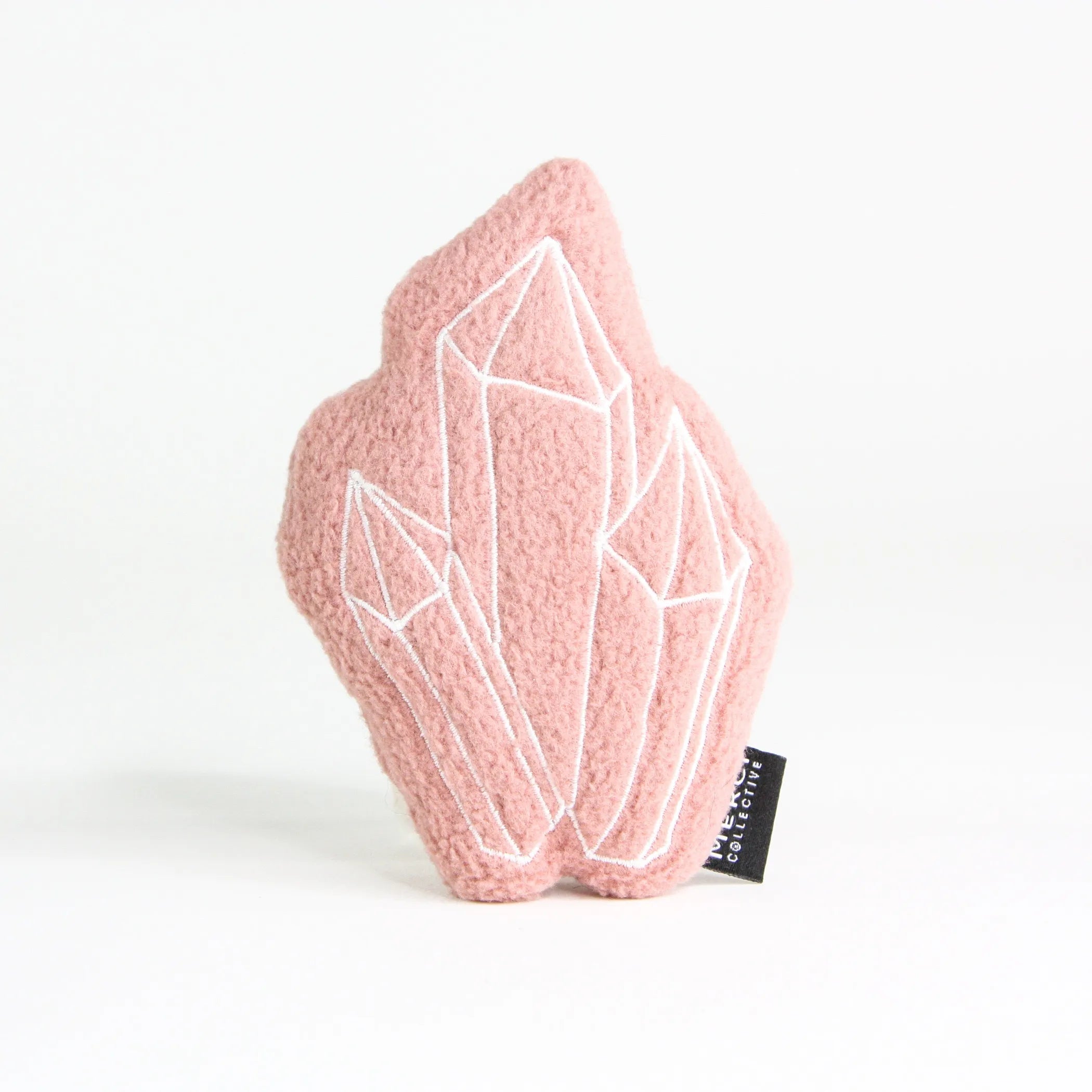 Pink Merci Collective Happy Together Cat Toy for interactive play, featuring colorful feather and bell details for feline entertainment.