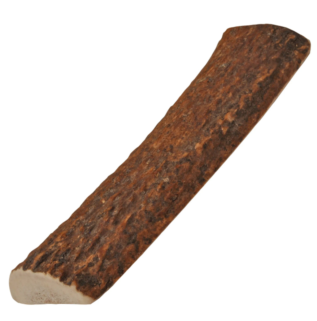 Healthy Natural Antler Dog Treat from Health Extension, long-lasting chew for dogs, shown in close-up image.
