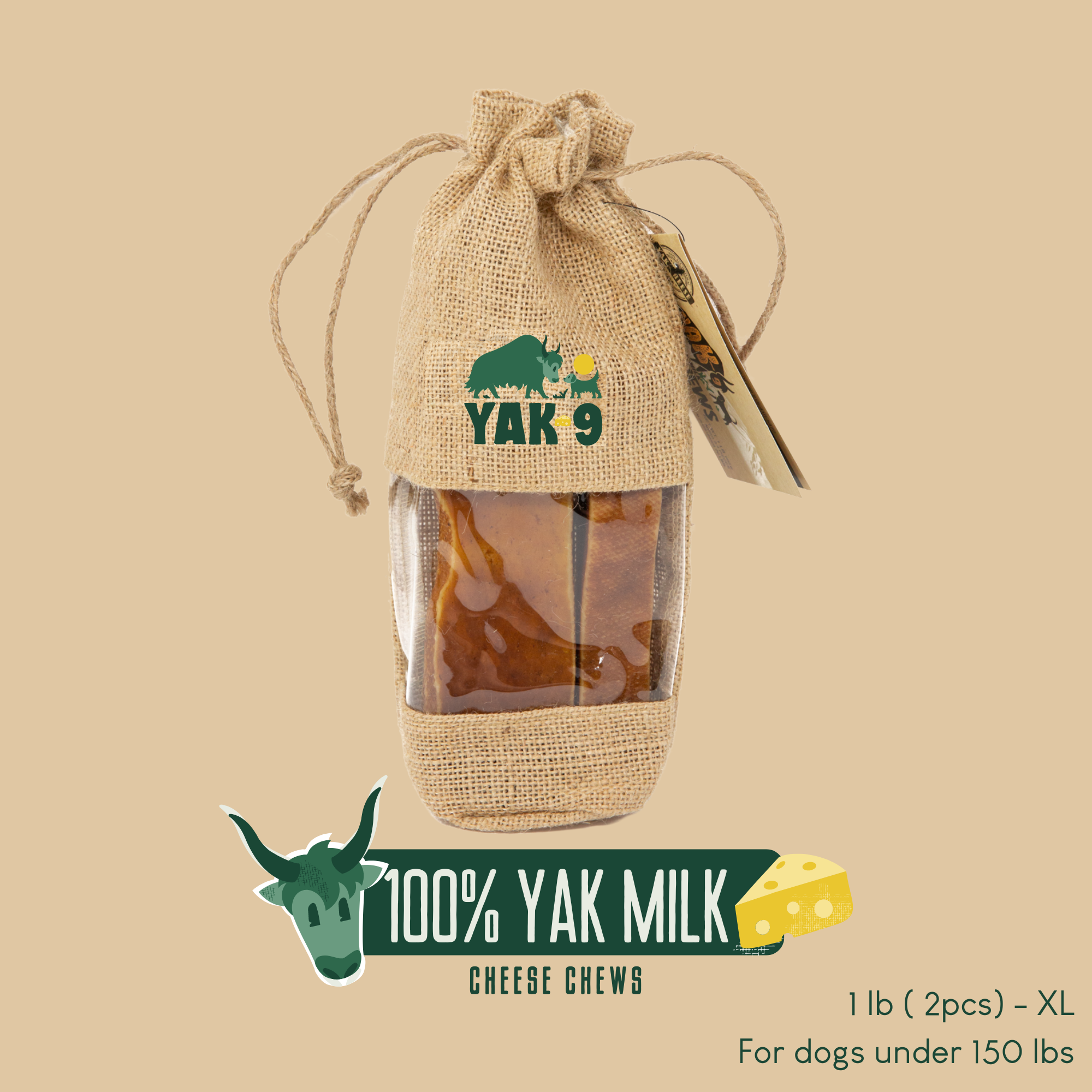 100% Yak Milk Chews for Dogs