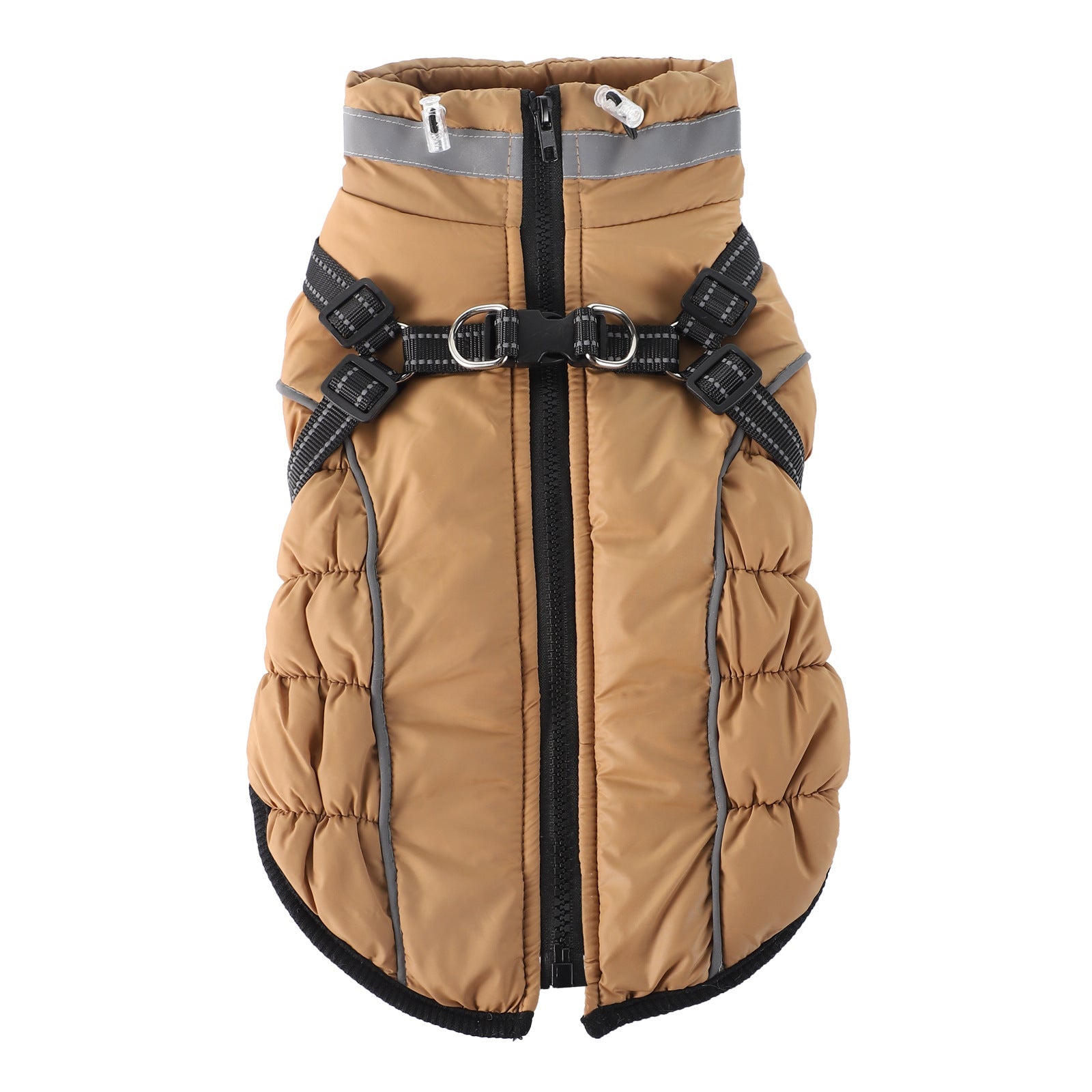 Warm Reflective Traction Coat Plus Fleece Waterproof Jacket