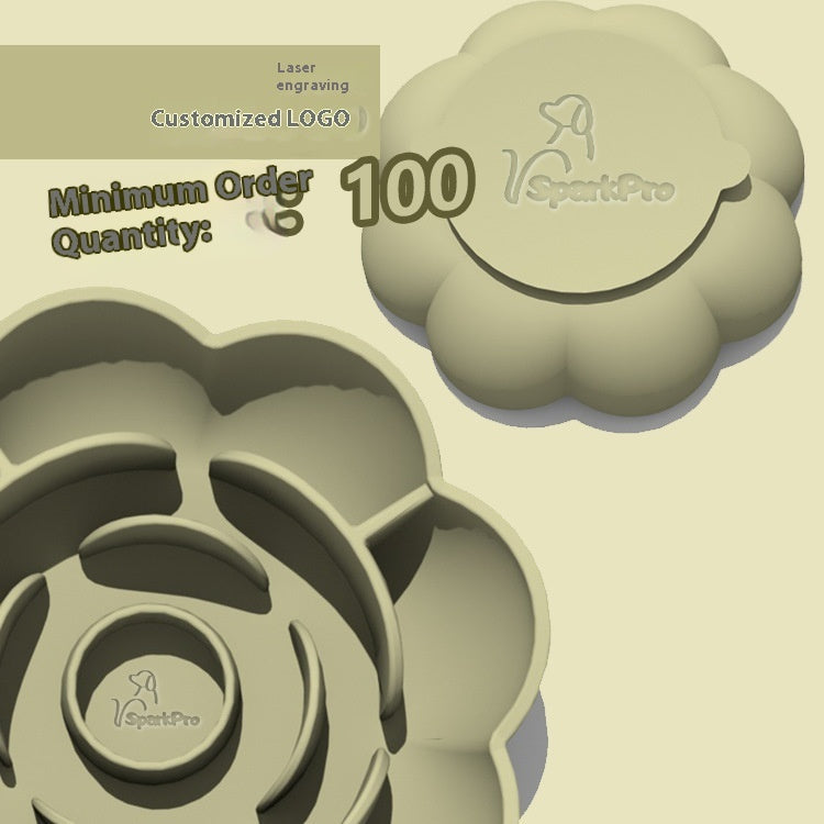 Non-slip Slow Feeding Silicone Dog Food Bowl Easy To Clean