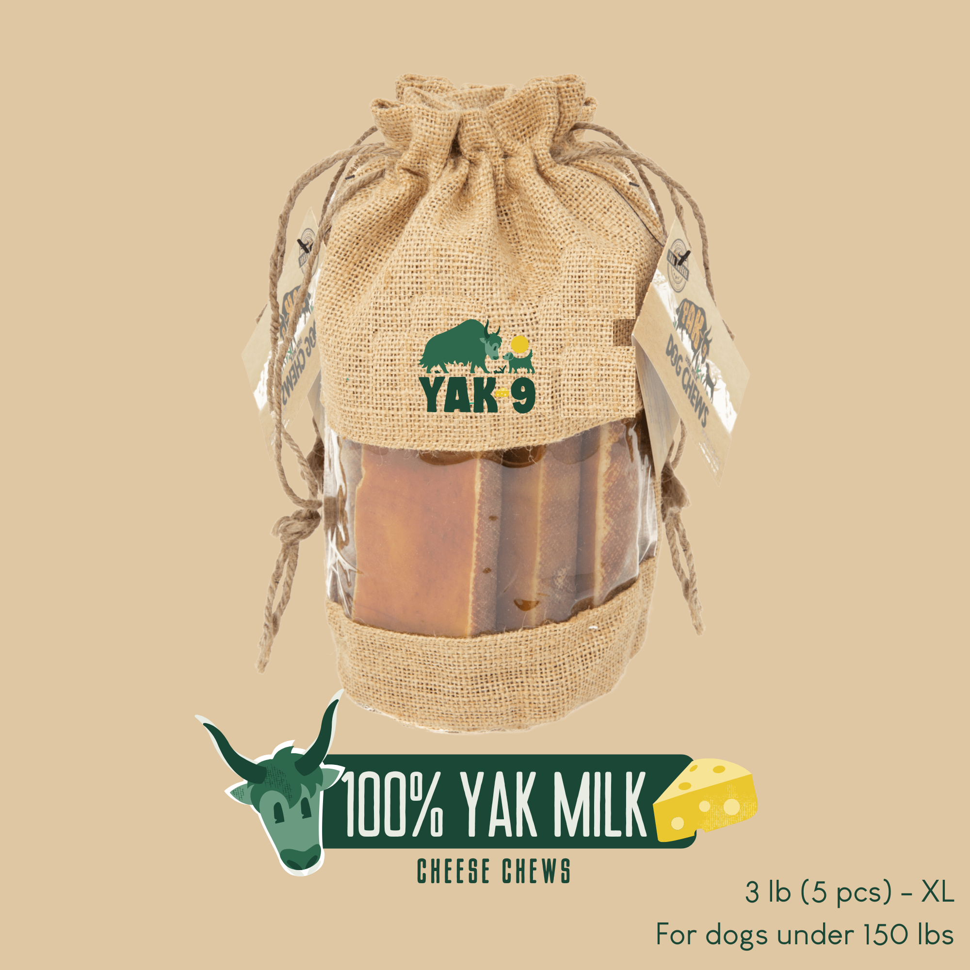 100% Yak Milk Chews for Dogs