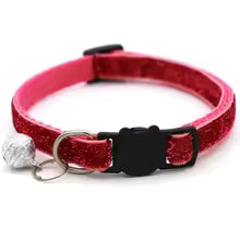 Colorful adjustable cat collar with bell from Brandywines Time featuring vibrant straps and a small bell for pets.