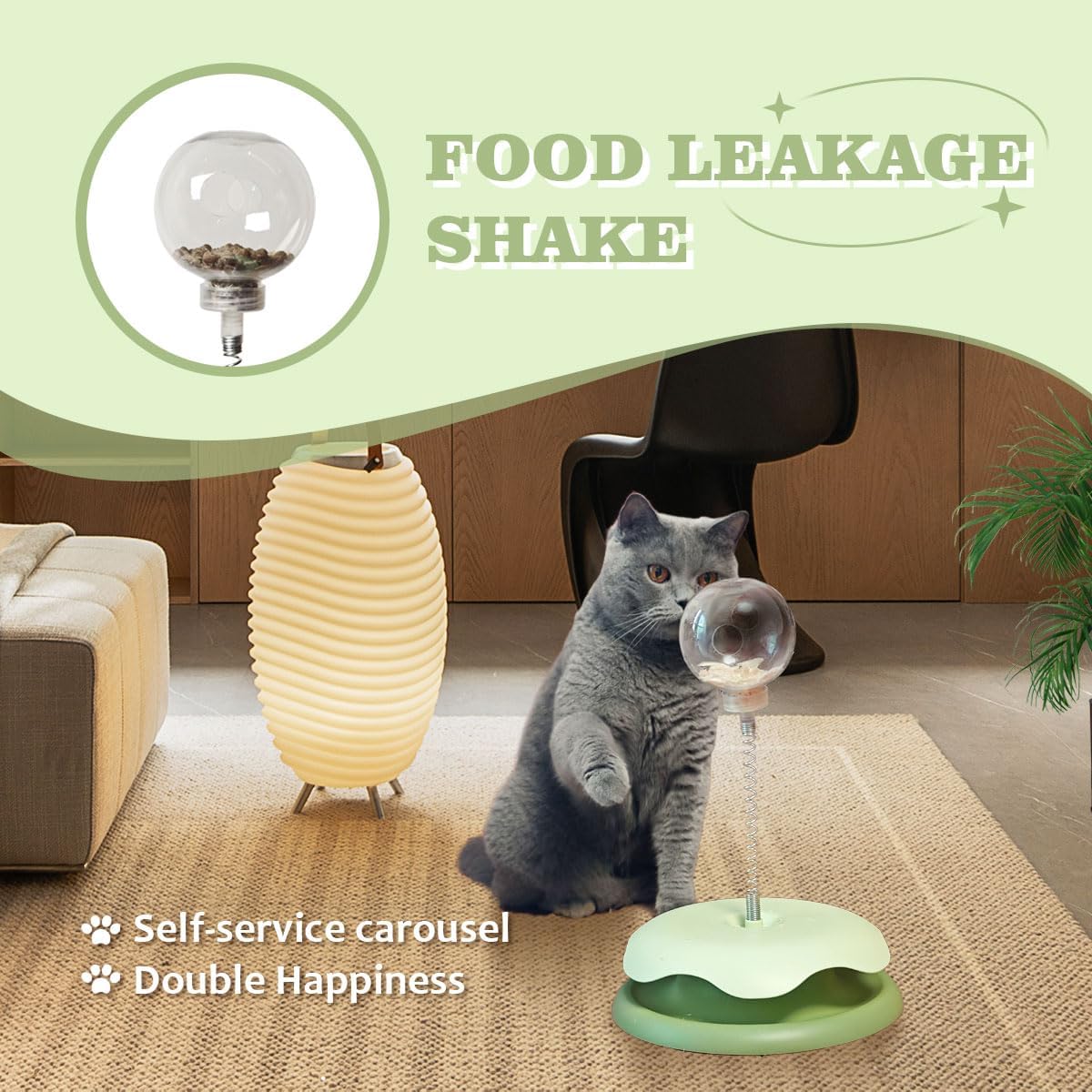 Cat Treat Dispenser Toy With Track Ball Leakage Design Promotes Healthy Eating Habits And Provides Entertainment Ideal For Young Pet Owners