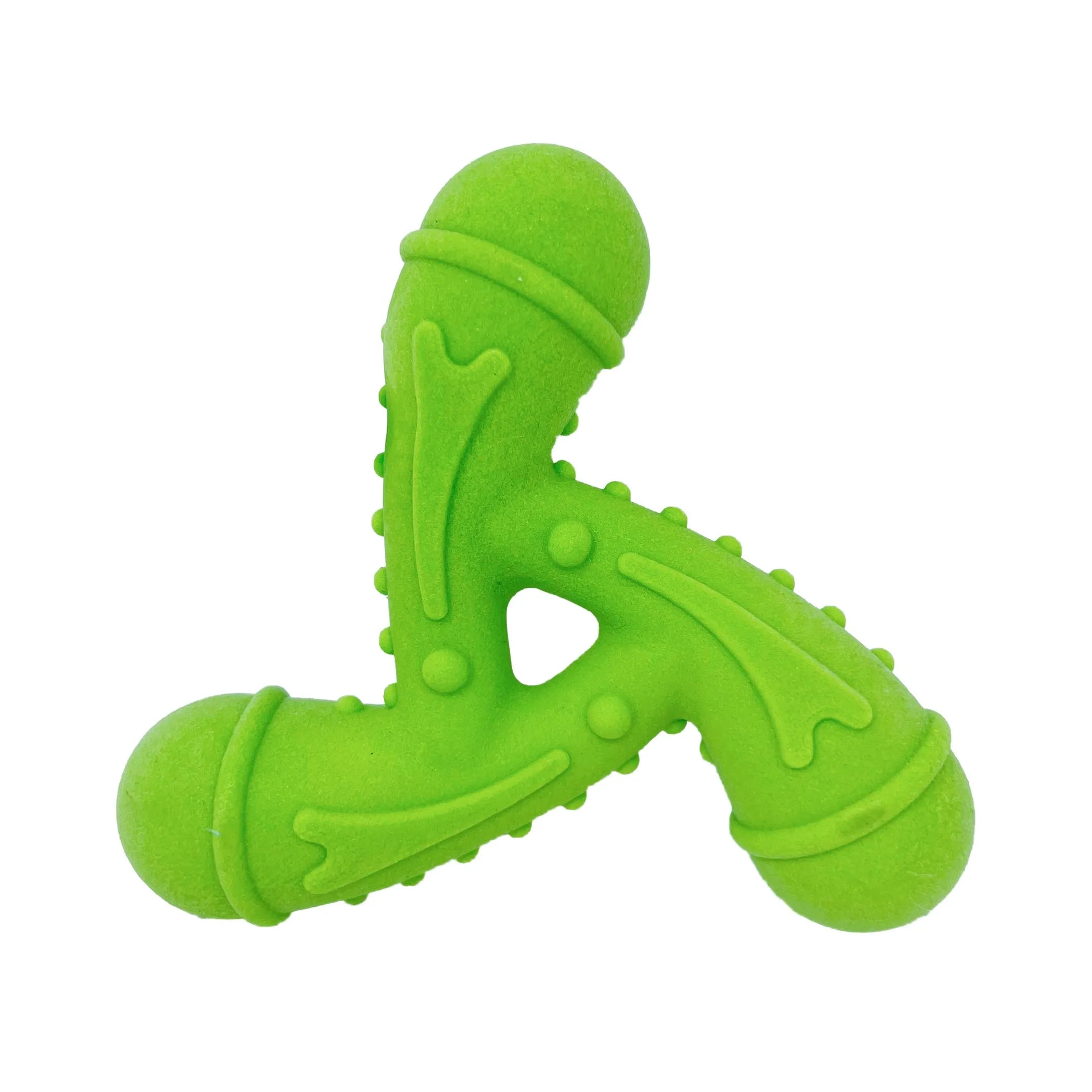 Spunky Pup Gnaw Guard foam dog toy with textured surface, designed for chewing and teething fun.