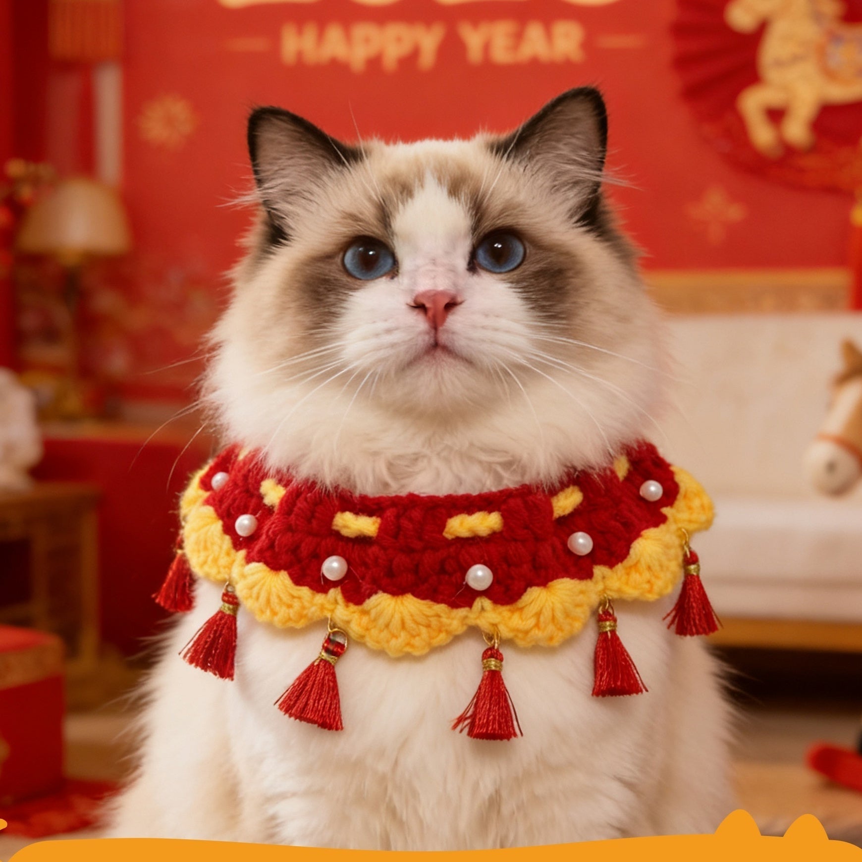 New Year Pet Cat Scarf For The Lunar New Year