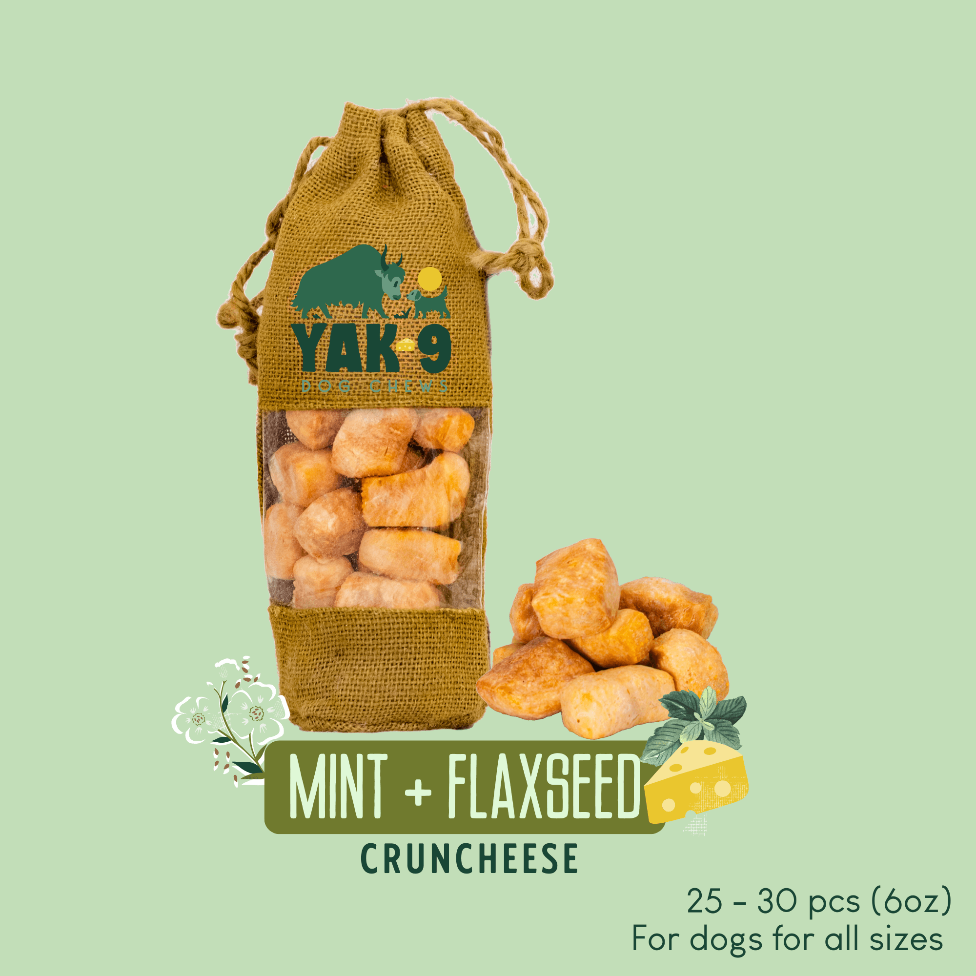 CrunCheese Yak Cheese Treats for Dogs - 6 oz
