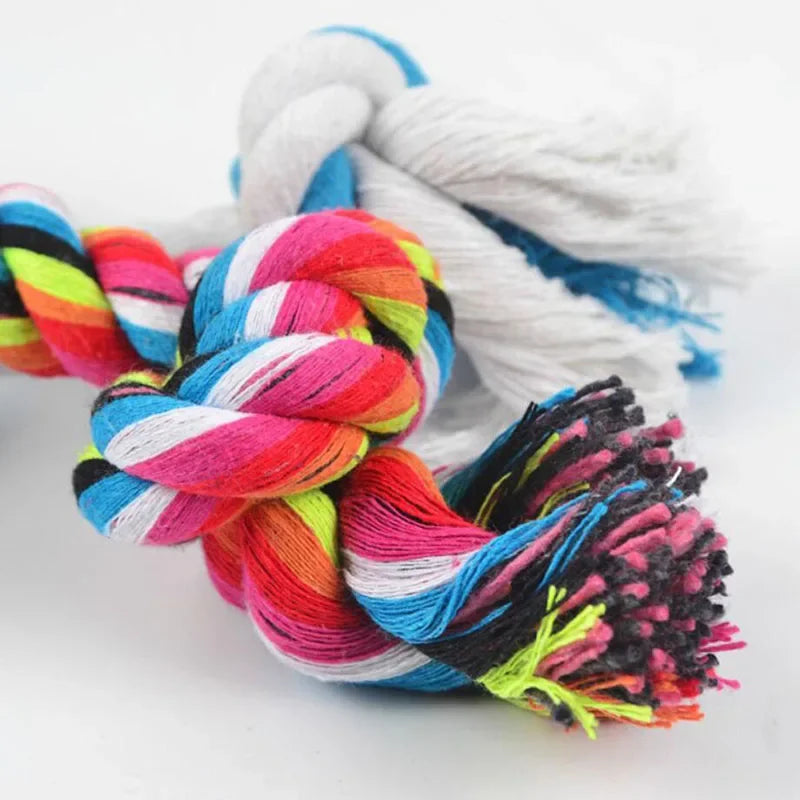 1 pcs 19cm Dog Toys Puppy Cotton Chew Knot Toy Pet Supplies Dog Cat Durable Braided Bone Rope Toy Tooth Cleaning Care