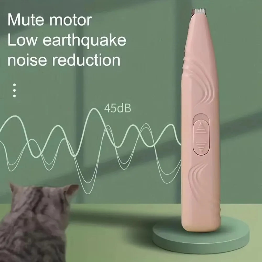 Electric Pet Trimmer for Cats & Dogs – Quiet USB Trimmer