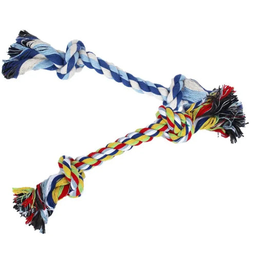 1 pcs 19cm Dog Toys Puppy Cotton Chew Knot Toy Pet Supplies Dog Cat Durable Braided Bone Rope Toy Tooth Cleaning Care