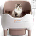 Extra large VOFORD automatic self-cleaning cat litter box with lid and privacy panel for easy maintenance and odor control.
