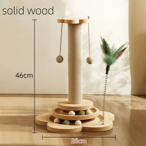 Durable sisal cat scratch board toy turntable from AliExpress, made of solid wood, designed for cats to scratch and play.