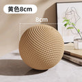 Brown 8-10cm sisal cat scratching ball toy for kittens, interactive toy to help with teeth and scratching instincts.