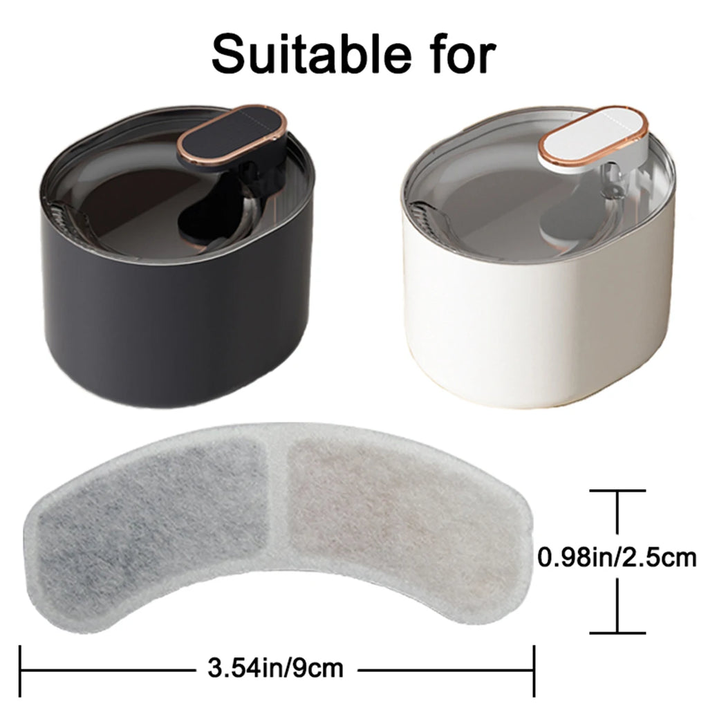 Six replacement filters for AliExpress cat water fountain, pet water dispenser filter cartridge, designed to keep water clean.