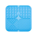 Blue silicone dog lick mat and slow feeder bowl for anxiety relief and bath distraction, designed for pets by AliExpress.