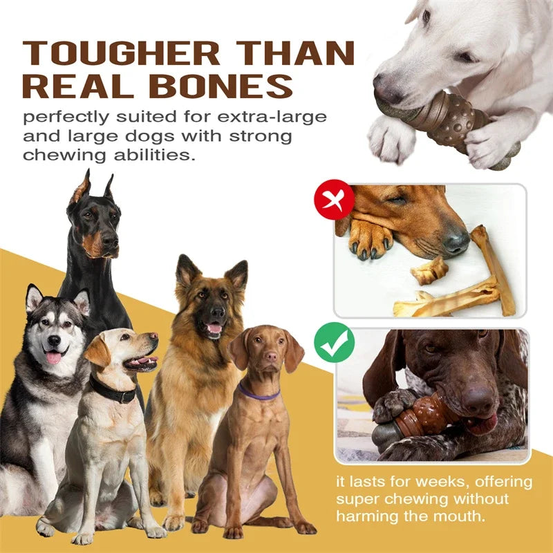 Large brown dog chew toy from AliExpress, tough and squeaky, designed to entertain and solve boredom for dogs.