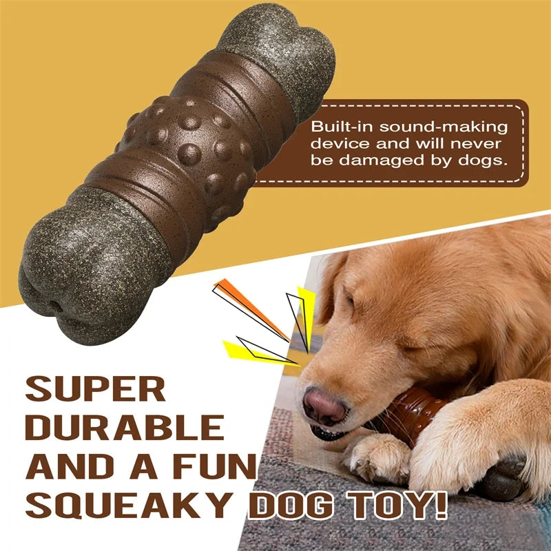 Large brown dog chew toy by AliExpress, durable squeaky toy designed to entertain and solve boredom for dogs.