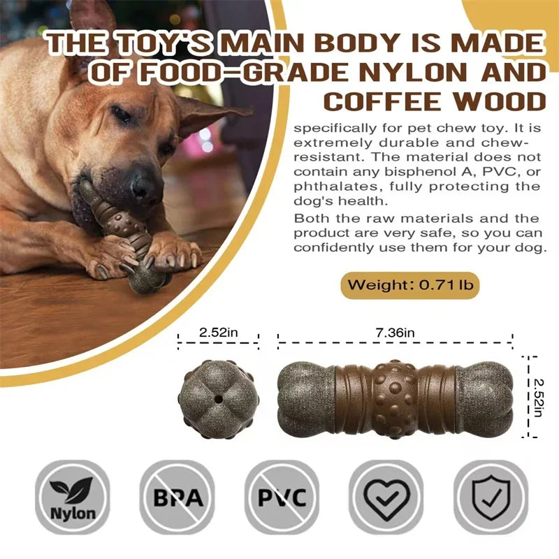 Large brown dog chew toy from AliExpress, tough squeaky toy designed to entertain and solve boredom for large dogs.