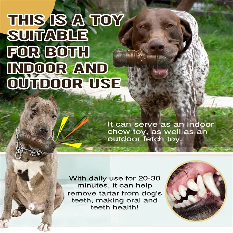 Large brown dog chew toy from AliExpress, squeaky and tough, designed to entertain and solve boredom for dogs.