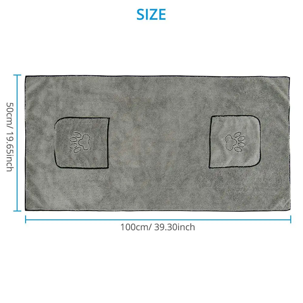 Super absorbent big puppy dog bathrobe and towel from AliExpress, designed for grooming and drying large pets.