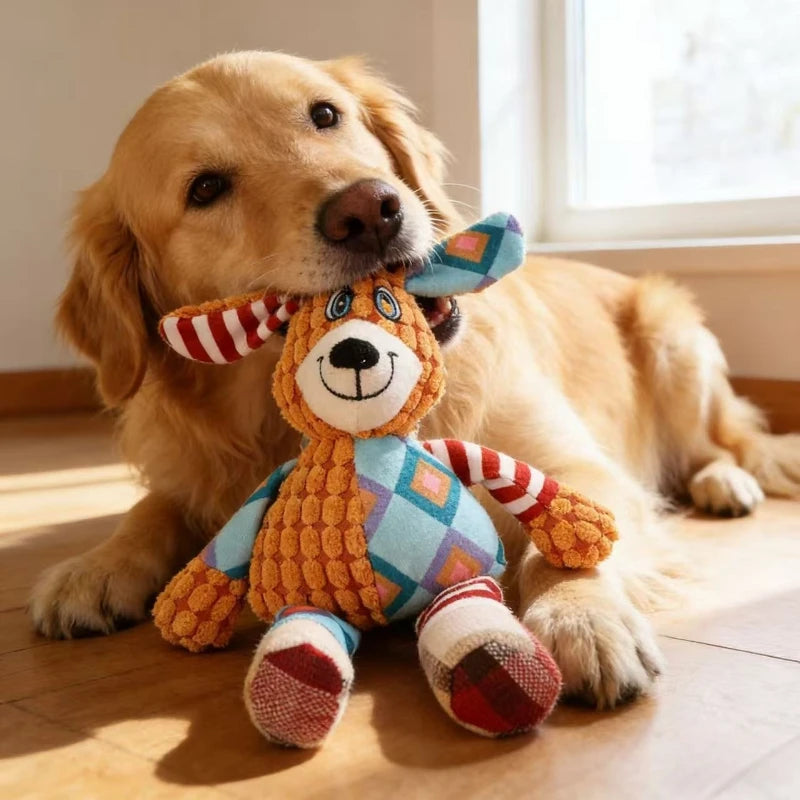 Cute elephant-shaped dog chew toy from AliExpress, bite-resistant and interactive with a squeaky for puppies.
