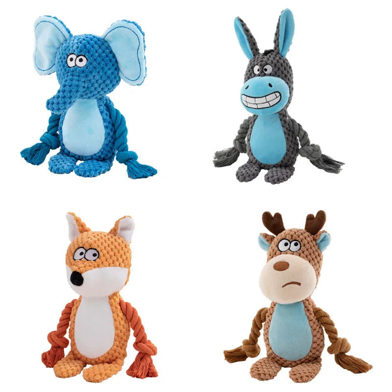 Stuffed raw small dog plush toy by AliExpress, interactive and indestructible bite-resistant dog toy with elephant design.