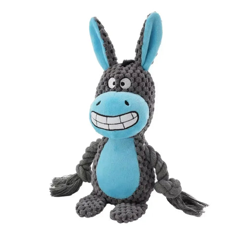Small raw plush elephant dog toy by AliExpress, interactive and durable for small dogs to bite and play with.