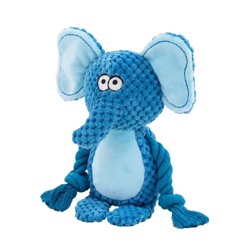 Small raw plush elephant dog toy by AliExpress, interactive and indestructible plush toy ideal for small dogs' play and chewing.