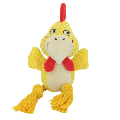 Small plush dog toy featuring an elephant design, interactive and indestructible, perfect for small dogs to chew and play with.