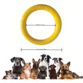Yellow dog flying disk toy from AliExpress, lightweight training ring and puller, anti-bite and floating for outdoor play